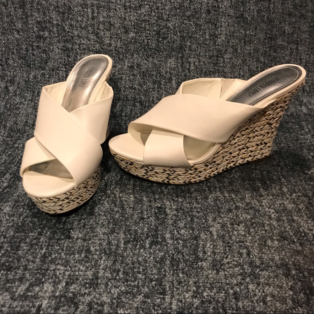 White Strap with Woven Heel (Jennifer Lopez)